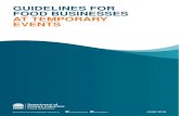 GUIDELINES FOR FOOD BUSINESSES AT TEMPORARY EVENTS - Bondibondimarkets.com.au/wp-content/uploads/2017/01/NSWFA... · 2017. 9. 14. · 4 More resources at foodauthority.nsw.gov.au
