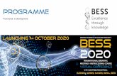 Programme - bess.ac.uk€¦ · Programme BESS 2020. Available online from 14 October 2020. Overview Room 1 Hot topics