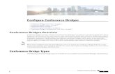 Configure Conference Bridges - Cisco€¦ · ConfigureConferenceBridges •ConferenceBridgesOverview,onpage1 •ConferenceBridgeTypes,onpage1 •CallPreservation,onpage5 •CallPreservationScenarios,onpage6