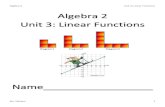 Algebra 2 Unit 3: Linear Functions Algebra 2 Unit 3: Linear … · 2018. 11. 29. · Algebra 2 Unit 3: Linear Functions Ms. Talhami 4 DIRECT VARIATION COMMON CORE ALGEBRA II HOMEWORK