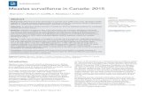 Measles surveillance in Canada: 2015 · Measles is one of the most infectious diseases known. Before vaccines against measles became widely available, the disease . was a significant