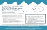 Twenty-Third AAPT Workshop- Conference on Teaching Philosophy · 2020. 1. 4. · Interactive workshops related to teaching and learning philosophy at any educational level are welcome.