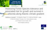 Assessing Forest Species tolerance and associated risk for ... · Assessing Forest Species tolerance and associated risk for growth and survival in arboreta along Atlantic climate