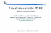 X-ray physics relevant for MA-XRF · Exciting x-ray beam Ejected electrons from the atoms of element jcan ionize an inner shell of element i Εο Εi Energy conditions: Te, EΑ>Ux,b