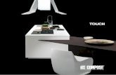 TOUCH . SINTESI IN CUCINA - Ciac Exporttouch propone una mesa penÍnsula . especial (dimensiÓn 200x100 cm) incorporada en el bloque cocina con inclinaciÓn a 45°. estructura ...