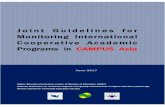 Joint Guidelines for Monitoring International Cooperative … · CAMPUS Asia pilot program, and 10 pilot programs were selected for participation in October 2011. Three quality assurance