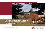 DRUG AND ALCOHOL ABUSE PREVENTION PROGRAM · Delivery: Alcohol or alcohol paraphernalia must not be delivered through the mail or other delivery service to any resident under the