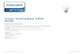 Essential LED bulbs · 3 Product family leaflet, 2020, October 1 data subject to change. Dimensional drawing D C Product D C Essential LEDBulb 3.5-25W E27 6500K 1PF/6 MX 58 mm 104