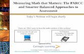 Measuring Math that Matters: The PARCC and Smarter ... · 7-10 pts (3-6) 1 For the purposes of the PARCC Mathematics assessments, the Major Content in a grade/course is determined