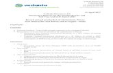 11 April 2017 Vedanta Resources Plc Production Release for ... · PDF file Vedanta Resources plc 16 Berkeley Street London W1J 8DZ Tel: +44 (0) 20 7499 5900 Fax: +44 (0) 20 7491 8440