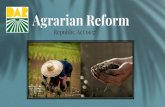 Agrarian Reform · PDF file History of Agrarian Reform. 5 The department of agrarian reform leads the implementation of the comprehensive agrarian reform program (CARP) through land