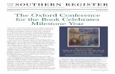WINTER 2018 The Oxford Conference for the Book Celebrates … · 2018. 2. 27. · The Oxford Conference . for the Book Celebrates Milestone Year. This year’s Oxford Conference for