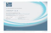 MRP SA - Responsible Jewellery Council · PDF file 2020. 5. 20. · Certificate version 1 MRP SA Certication Scope MRP SA, Alle, Switzerland - Manufacturing facility. IS A CERTIFIED