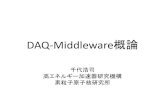 DAQ-Middleware概論 · 2013. 8. 25. · and to control the detectors from a web browser. DAQ middleware is available as an online monitor. Control panel in a web browser The 2D image
