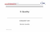 E-Quality - Nicolai Josuttis: Home Page · ©2000 by Nicolai Josuttis The Project • goal: – mission critical banking application – 50.000 simultaneous users – low bandwidth