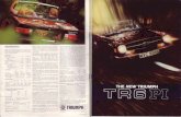 *2. - TR-Club DK Triumph · Transmission Clutch, diaphragm type 8+" dia. hydraulically operated; Gearbox, four forward ratios and reverse; Gears, syncromesh on all forward ratios