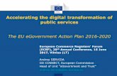 The EU eGovernment Action Plan 2016-2020 · The digital by default strategy at EU28 level could result in around ... implementation of the 'no legacy' principle. Connect 7. Single