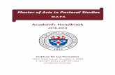Master of Arts in Pastoral Studies...• Ecclesial recommendation letter (for those outside the Archdiocese of Chicago) Once all documents have been submitted and reviewed, if eligible,