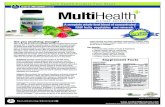 ˇ˘ Core Health Product Fact Sheet MultiHealth...Core Health Product Fact Sheet fi˛˝ fi˙ ˇ˘ Are you receiving enough? The 5 a day rule for fruits and vegetables servings has