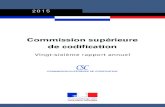 Commission supérieure de codification - Rapport annuel 2015 · 3 1. L’activité de la Commission supérieure de codification en 2015 Au cours de l’année 2015, la Commission
