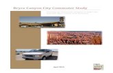 Bryce Canyon City Commuter Study · Commute distance Typically the longer the commute, the more likely people will form a vanpool. The minimum one-way distance for most vanpool trips