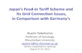 Japan's feed-in tariff scheme and its grid connection ... · Photovoltaic Feed-in Tariffs in Japan (1) Photovoltaic feed-in tariff for surplus electricity •PV FIT started in November