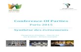 Synthèse des événements - réseau Projection · Conference Of Parties Paris 2015 Synthèse des événements ... Global Netwo k of ivil Society Organisations for Disasters Reduction