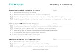moving checklist (printable) - Moving Companies & Movers ...Moving Checklist imove.com (Page 2 of 3) Moving day Meet the movers and con˛rm your contract Ensure you have your essentials