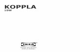 KOPPLA - IKEA.com€¦ · — The USB outlet can provide up to 2000 mA load. Instructions for use — Connect the power adapter into the wall socket, insert the USB cable into the