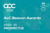 AoC Beacon Awards brochure (1).pdf · case studies profiled on the AoC website and will also feature in the AoC Annual Conference programme. Winning and finalist colleges will be