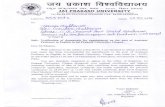 Jai Prakash Vishwavidyalaya - Home · (Dr. Vibhash Kumar Yadav) Registrar Documents\Establishment Section\E-675.doc 841301, JAI PRAKASH UNIVERSITY RAHUL SANKRITYAYAN NAGAR, CHAPRA-841301,