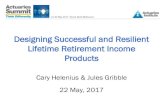 Designing Successful and Resilient Lifetime Retirement ... · Designing successful and resilient lifetime retirement income products needs Thinking differently Focus on older retirees