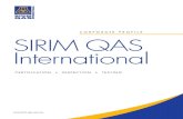 New C O R P O R A T E P R O F I L E SIRIM QAS International · 2019. 9. 27. · 2 Introduction Inside_32pp_5_Layout 1 4/5/16 11:10 PM Page 2 3 SIRIM QAS INTERNATIONAL is Malaysia’s