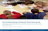Incentivizing School Turnaround · 2014. 6. 4. · Incentivizing School Turnaround A Proposal for Reauthorizing the Elementary and Secondary Education Act ... ing also replaced school