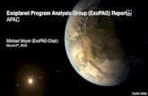 Exoplanet Program Analysis Group (ExoPAG) Report€¦ · –Exopag Business meeting discussed findings to present to Astrophysics Division. –The EC + ExEP held a 1.5 hr Executive