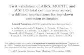 First validation of AIRS, MOPITT and IASI CO total column ... · 2) For the Moscow area CO TC for AIRS v5 and MOPITT v4 are 100% and 89% lower than ground truth, IASI-OE is 34% lower