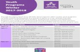 Youth Programs Winter 2017-2018 - Whistler Sport Legacies...2017/11/17  · Youth Programs Winter 2017-2018 Through its Legacy Sport Club, Whistler Sport Legacies offers quality sport
