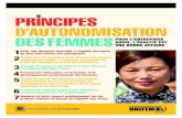PRINCIPES D’AUTONOMISATION DES FEMMES POUR …...Egalité des chances, inclusion et non-discrimination Verser une rémunération égale et offrir les mêmes avantages sociaux à