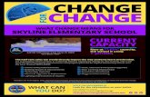 CHANGE FOR CHANGE - Skyline Elementary School · Actualizaciones de tecnología Actualizaciones y reemplazos eléctrios Mejoramiento y reparaciones de luces Repavimentación de patios