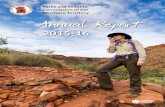 Parks and Wildlife Commission NT Annual Report 2015-16 · Cover photo: Ranger Amber Clarke on patrol Watarrka National Park ... Parks and Wildlife Commission of the Northern Territory