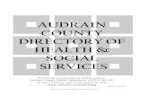 New AUDRAIN COUNTY DIRECTORY OF HEALTH & SOCIAL SERVICES · 2017. 12. 27. · AUDRAIN COUNTY AARP (American Association of Retired People) Contact Dave Buhr, 573-581-4527 for information
