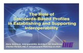 The Role of Standards-Based Profiles in Establishing and ... · Harry Solomon, Interoperability Architect, GE Healthcare Charles Parisot, IHE IT Infrastructure Planning co-chair The
