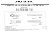 Инструкция к кондиционерам HITACHI RAS-07BH1, RAS-09BH1, … · 2020. 2. 7. · Во время грозы выньте штепсель из розетки