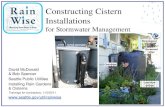 Constructing Cistern Installations...Gutter (ideally with leaf screens) Cistern Layout Dt • Follow manufacturer’s Downspout Self-cleaning leaf filter screen instructions! Screened