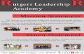 utgers Leadership Academy - uConnect · PERSONAL DEVELOPMENT Leade ship 3-Day Leadership Workshop Student-Athlete Advisory Committee Personal Branding Workshop Civic Engagement Financial