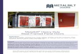 Heavy Duty Steel Framed Panel Doors - Metalbilt · 2019. 3. 25. · Metalbilt® Hollow Core (Flush Panel) Jamb Detail LEAF “Hollow” steel construction consisting of 1.6mm steel