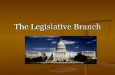 The Legislative Branch · Legislative Branch Power “enumerated” (or “expressed”) powers – those listed specifically in Article I “implied” – not written in the Constitution,