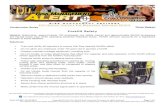 Forklift Safety...Forklift Safety Hazard: Nationwide, approximately 100 employees are fatally injured and approximately 95,000 employees are injured every year while operating powered