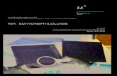20180116 Editionsphilologie KVV FS2018 · 3 1. Studienprogramm Editionsphilologie Das Studienprogramm Editionsphilologie ist ein interdisziplinäres Masterstudienpro - gramm der Universität