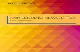 FAIR LENDING NEWSLETTER...them for fair-lending violations through the non-public supervisory process. Violations cited include allegations of so-called “redlining,” such as by
